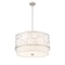 Z-Lite Kendall 4 Light Pendant, Brushed Nickel & White 197-24BN - alternate 2